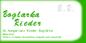 boglarka rieder business card