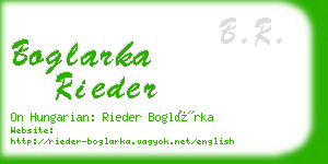 boglarka rieder business card